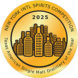 2025 New York International Spirits Competition Texas American Single Malt Distillery of the Year Medal