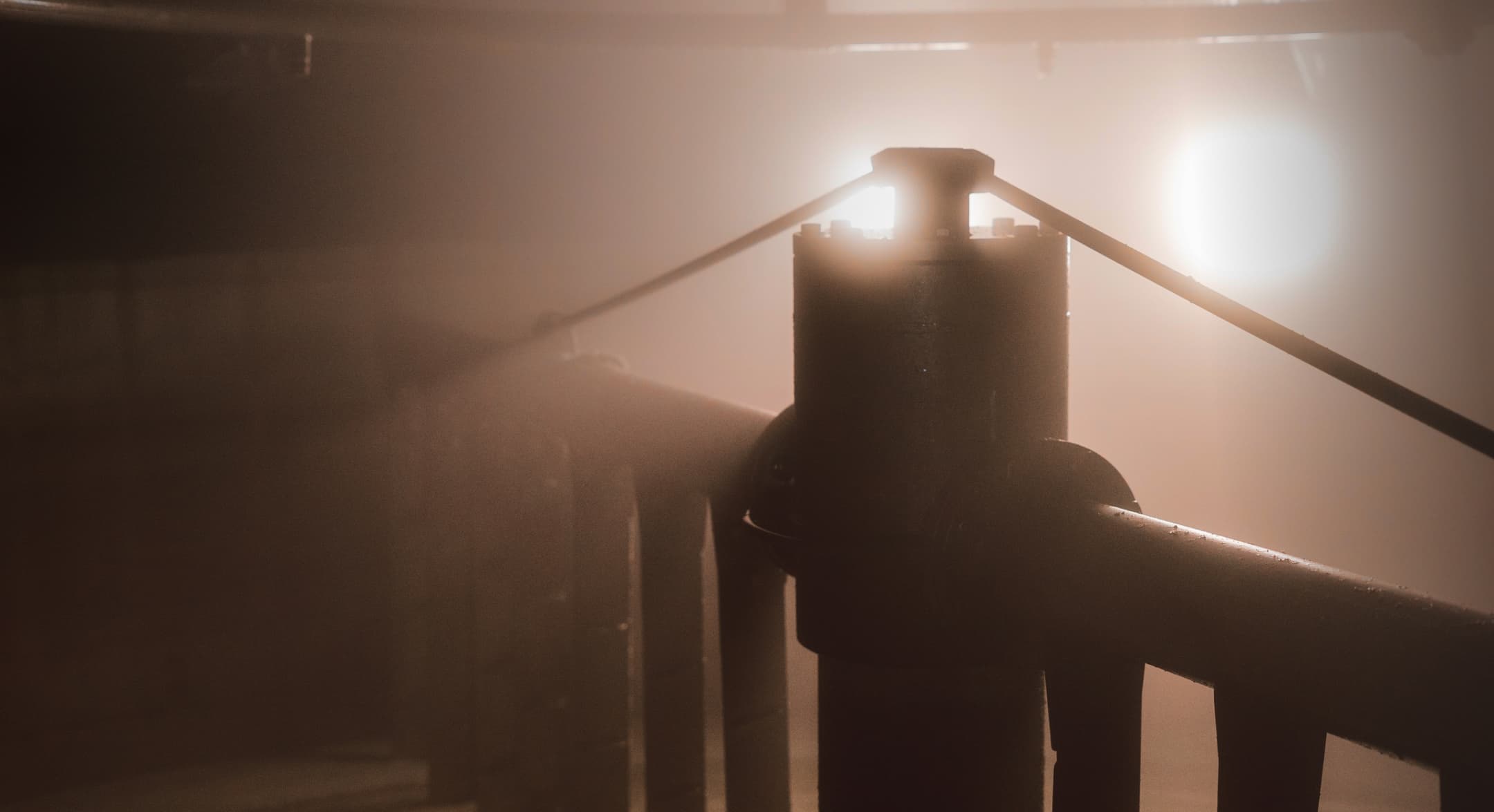 a series of pipes of the cereal cooker for the whisky process